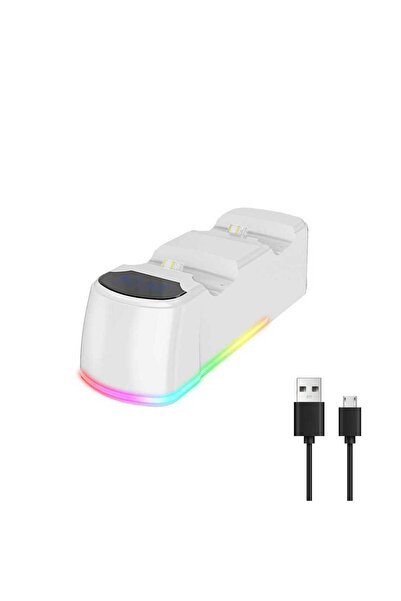 Choice White colored lights A white charging dk suitable for PS4/SLIM/PRO con...
