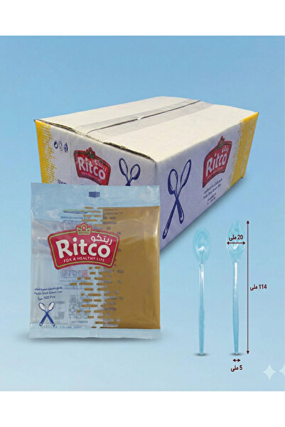 RITCO Carton of Sheer plastic teaspoons (1000 spoons/carton)