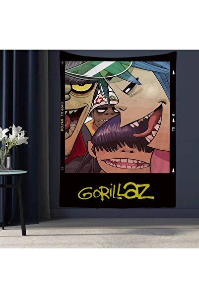Choice20 50x70 cm z1 Virtual Anime Rk Band Gorillaz Anime Tapestry Indian Bud...