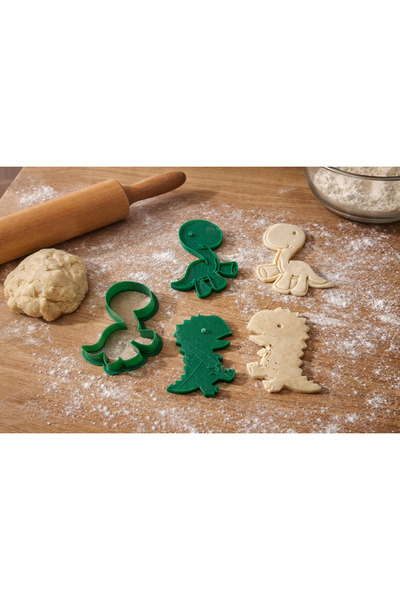 3Dikili design Çocuklara Özel Dinozor Kurabiye Kalıbı – 2’ li set – 8 cm