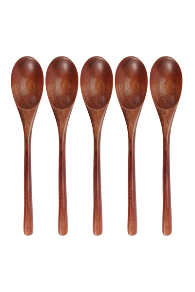 Choice طقم ملاعق مكون من 5 قطع: يتضمن هذا الطقم عالي الجودة ملعقة خشبية قابلة...