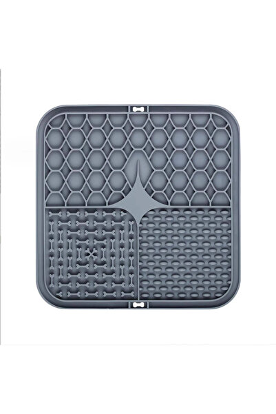 Choice7 1pcs black Pet Lick Silicone Mat Slow Feeder Dog Food Plate Bathing D...