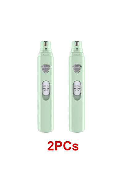 Choice5 قطعتان من مبرد أظافر الكلاب الكهربائي الأخضر، مقص أظافر الحيوانات الأ...