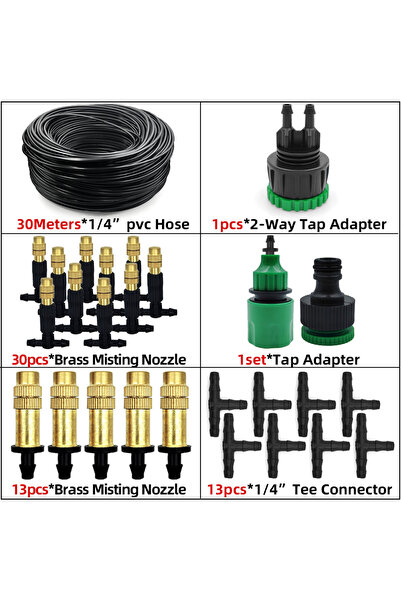 Choice1 30m 15M-30M Outdoor Misting Cooling System Garden Irrigation Watering...
