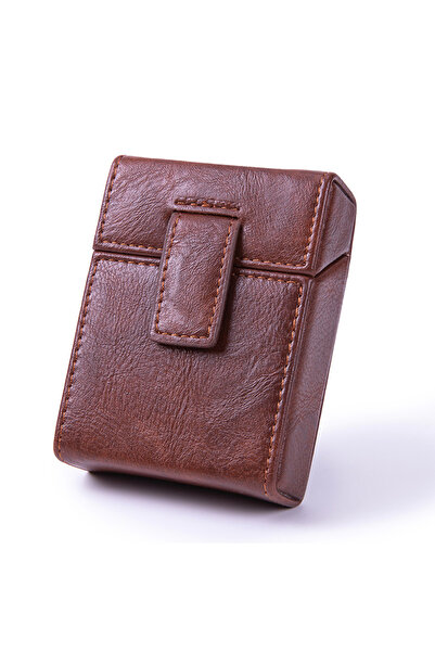 choice2 Red Brown Pket PU Leather Cigarette case Lighter Bag Flip Cover For 8...