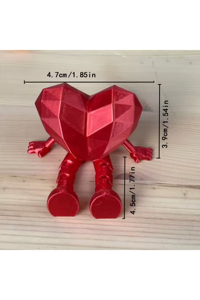 Choice hh Romantic heart leg movable small figurine, Valentine's Day gift, we...