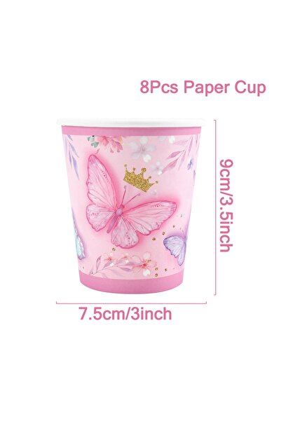 choice2 style 3 Pink Butterfly Disposable Tableware Napkin Butterfly Birthday...