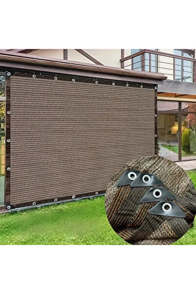 Choice1 مظلة متينة بنية اللون، مقاس 3 × 5 أمتار، للحماية من الأشعة فوق البنفس...