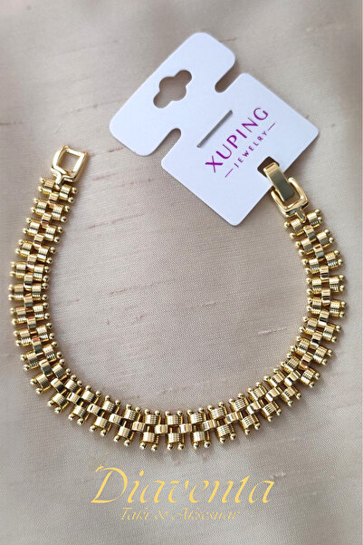 Xuping Bileklik Kordon Hasır Model 14k Gold Bileklik Kararmaz/18cm