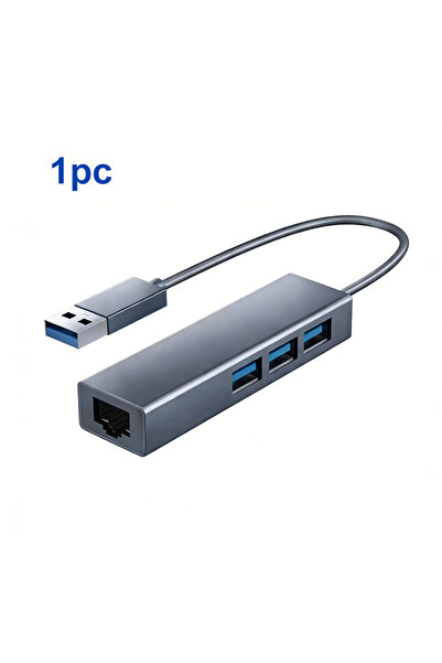 Choice موزع USB بطول 0.25 متر، قطعة واحدة، مزود بمنفذ USB 3.0 ومحول إيثرنت جي...