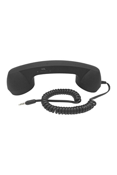 Choice4 سماعة هاتف سوداء بتصميم كلاسيكي أنيق ومريح، مزودة بميكروفون وسماعة رأ...