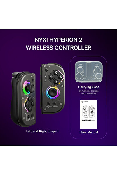 Choice وحدة تحكم لاسلكية سوداء من NYXI Hyperion 2 لجهاز نينتندو سويتش، مزودة ...