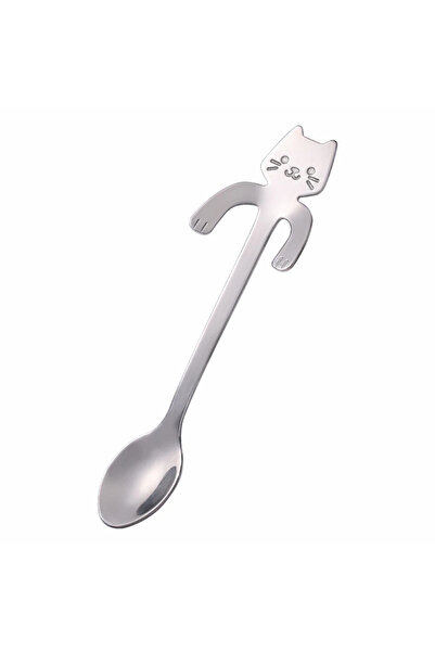 Choice1 ملعقة قهوة فضية من الفولاذ المقاوم للصدأ، ملعقة شاي صغيرة لطيفة على ش...