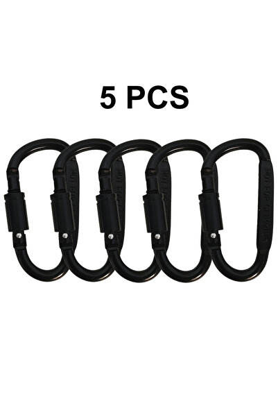 Choice11 5 قطع من مشابك D-Rings لربط المفاتيح مع حلقات زنبركية للاستخدام الخارجي