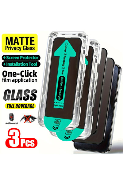 Choice6 زجاج خصوصية غير لامع، 3 قطع، لهاتف آيفون 16 برو ماكس، من إن إن بيلي، ...
