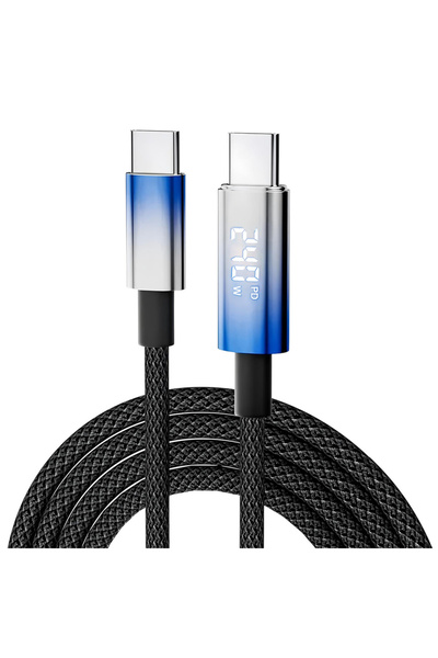 Choice كابل USB-C إلى Type-C أزرق اللون لهاتف iPhone 15 Pro Max، يدعم الشحن ا...