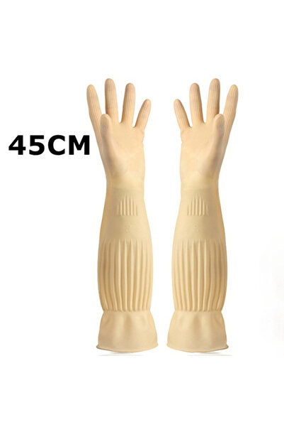 Choice قفازات غسيل أطباق صفراء متوسطة الطول قابلة لإعادة الاستخدام، زوج واحد،...