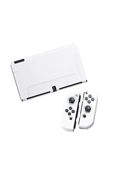 Choice غطاء أبيض لجهاز نينتندو سويتش OLED، وحدة تحكم Joy-Con، ملحقات ألعاب