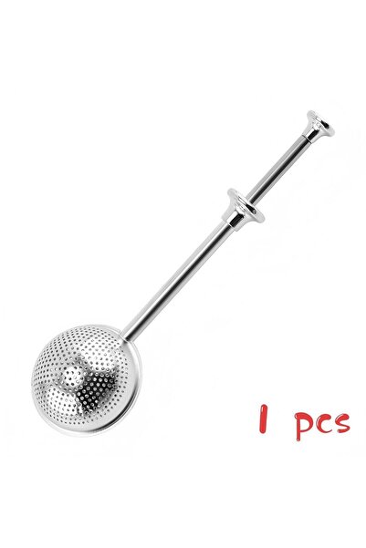 Choice1 مصفاة شاي واحدة من الفولاذ المقاوم للصدأ بمقبض طويل، فلتر شاي فاخر، م...