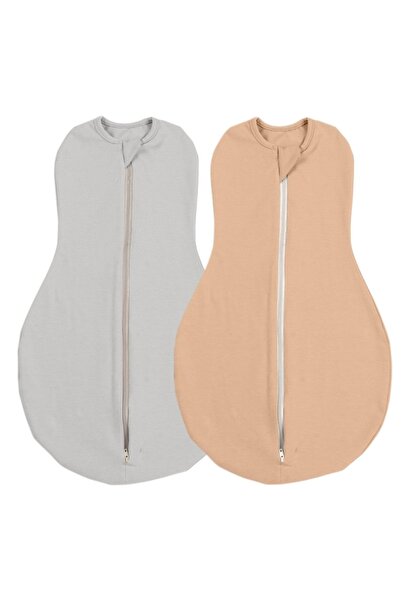Kidizi Set of 2 SnugPod Grey Peach M double zipper changing system, for babie...