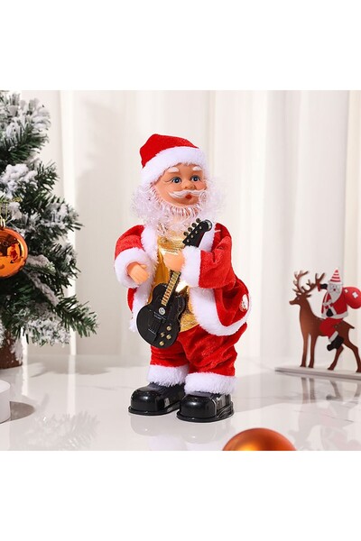 Choice دمية سانتا كلوز موسيقية كهربائية وردية زاهية اللون، مقاس واحد، للرقص ع...