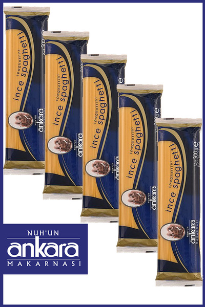 Nuh'un Ankara İnce Spagetti Makarna 500 gr x 5 Adet