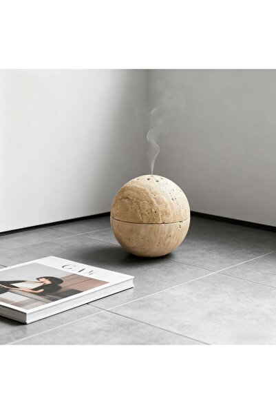 Choice كرة من حجر الترافرتين الطبيعي، كرة مبخرة من رخام الترافرتين، قطعة ديكو...