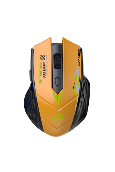 Choice ماوس ألعاب لاسلكي FK5 أصفر اللون من Warvank، متوافق مع تقنية بلوتوث 2....