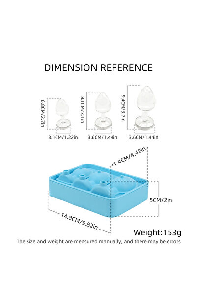 Choice 1PCS Blue Silicone Prank Butt Plug Shaped Ice Cube Mold For Ice Chilli...