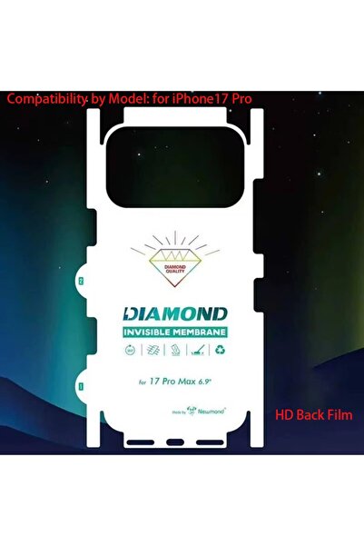 Choice 01-HD Clear-17pro واقي شاشة خلفي شفاف عالي الدقة، مقاوم للخدش، مصنوع م...