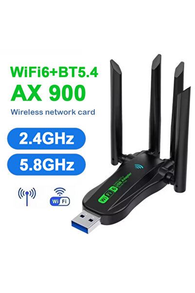 Choice1 Style 2 WiFi 6 AX900 USB Adapter Bluetooth 5.4 Dual Band 2.4G 5G 4 An...