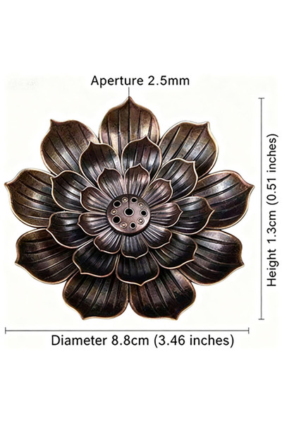 Choice حامل أعواد مبخرة من سبيكة معدنية، طبق بخور بوذي على شكل خط اللوتس، قاع...