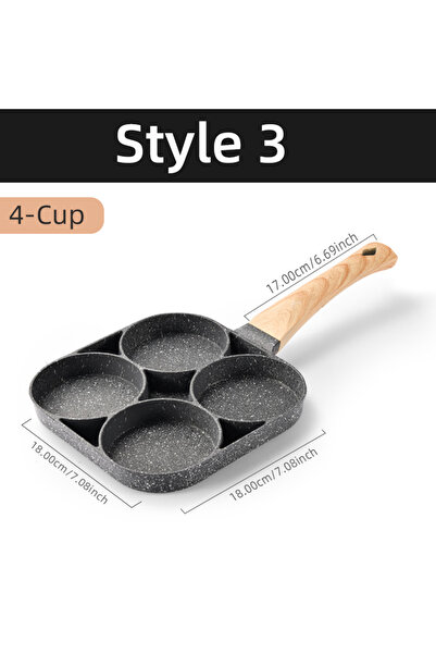 Choice 4-Cup Four-hole Medical Stone Omelette Pot, Non-stick, Flats-bottomed,...