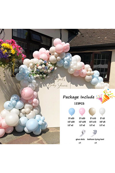 Choice كما هو موضح في الصورة رقم 5، طقم قوس بالونات مكون من 109 قطعة باللون ا...