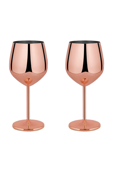 Choice قطعتان من أكواب النبيذ الأحمر المصنوعة من الفولاذ المقاوم للصدأ على ال...