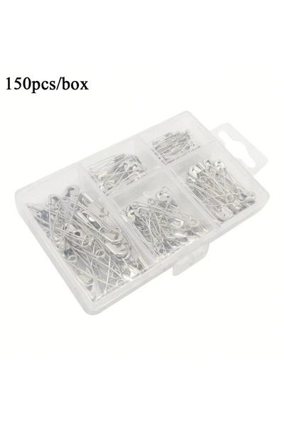 Choice 150pcs 150Pcs Silver Safety Pin Metal Clothing Pins Stainless Steel Sa...