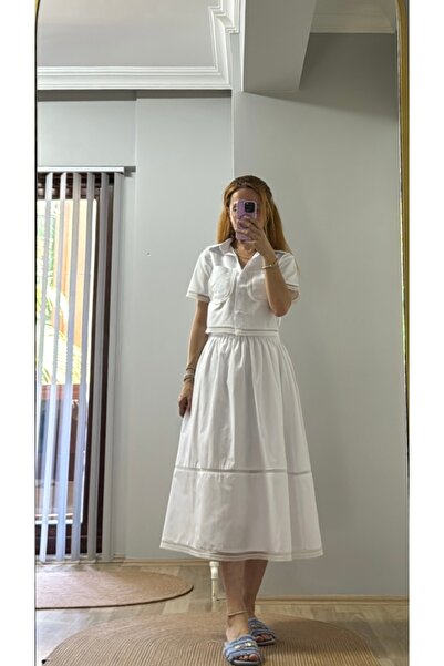 HERA Güpür detay poplin takım