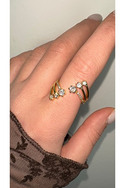 GLARE JEWELRY CO خاتم فاخر قابل للتعديل من الفولاذ المقاوم للصدأ بتصميم ثلاثي...