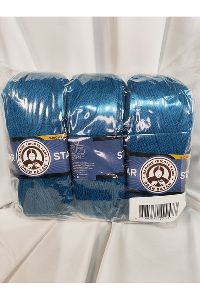 Ören Bayan Star Petrol Mavisi El Örgü İpi (3 Adet) - Renk: 101