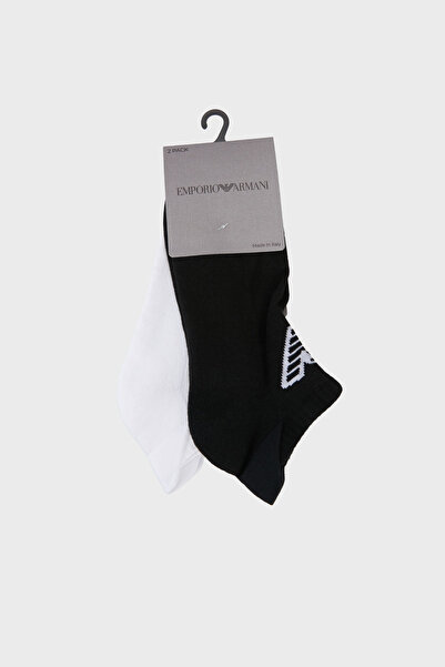 Emporio Armani عبوة من جوارب قطنية بشعار العلامة التجارية، جوارب رجالية EM003...