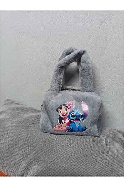 JHTshop Cute Stitch Plush Bag - Zippered Purple - Girl's Gift