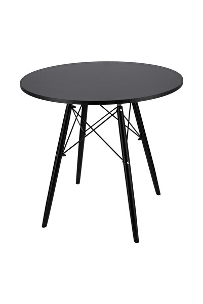 Other Masă rotundă neagră scandinavă pentru spații compact