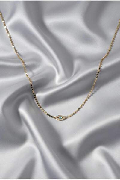 BuradaBuldun Eye Figured Chain Necklace - Women's Elegant Necklace