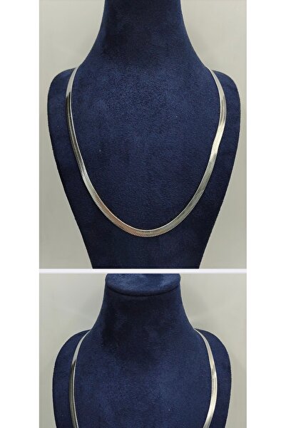 ATKGİYİM Steel Luxury Italian Model Silver Gold Color Flat Herringbone Chain ...