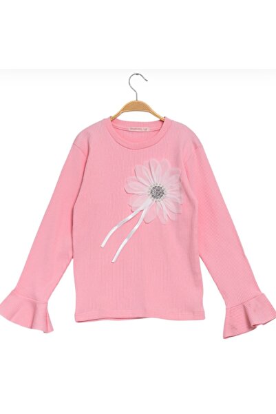 BEGONYA BEBECE KIDS Girls' Blouse Badi Flower-Embellished Blouse Badi 9/12 Ye...