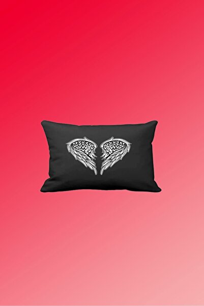 Yolculuk Dostu "Black Pillow, Freedom of Love with White Wings." 1 Piece