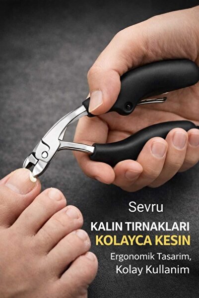 SEVRU Tırnak Makası, Kalın Tırnaklar İçin Geniş Açılı,Tırnak Makası Pensi Kal...