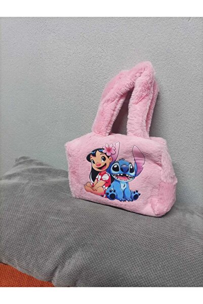 JHTshop Cute Stitch Plush Bag - Zippered Purple - Girl's Gift