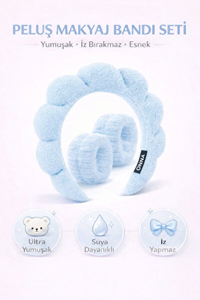 Sibelon Peluş Makyaj Bandı | Saç Taç - Spa Seti – Ultra Yumuşak