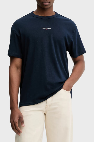 Tommy Jeans Pamuklu Relaxed Fit Logolu Bisiklet Yaka T Shirt Erkek T SHİRT DM...